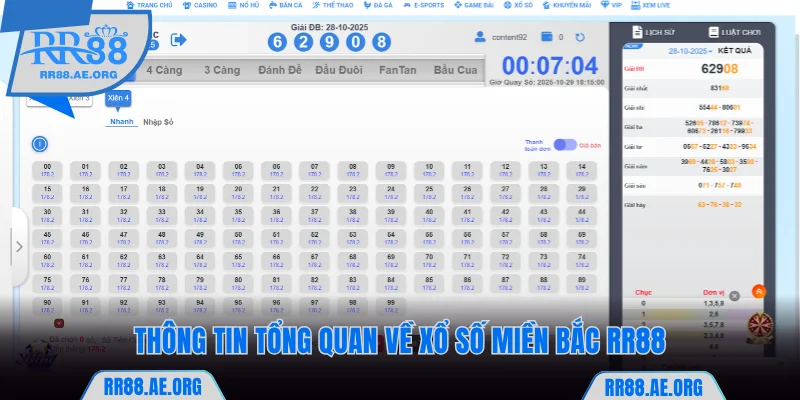 Xổ Số Miền Bắc RR88 Với Tỷ Lệ Cược 1 Ăn 97.5 Uy Tín 5 Thông tin tổng quan về xổ số miền Bắc RR88